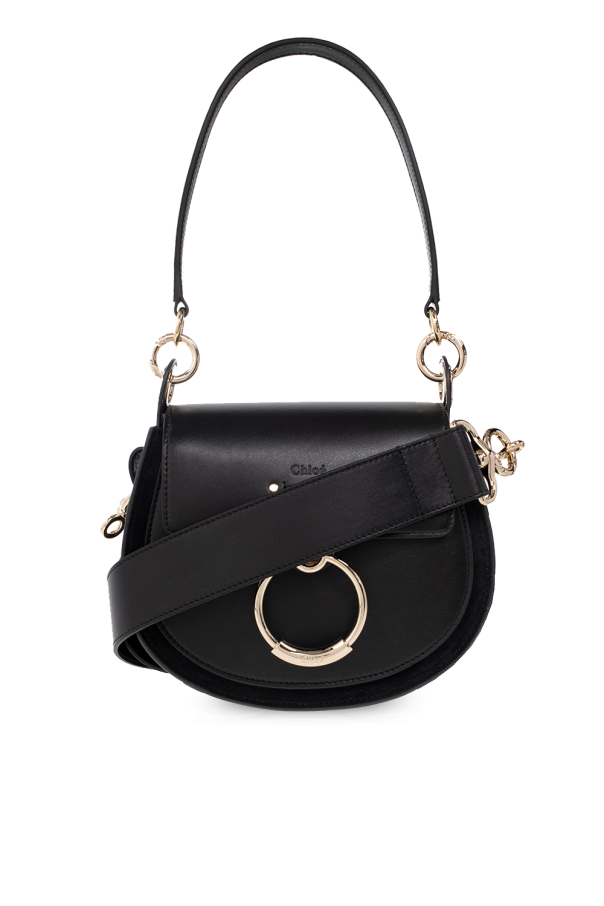 chloe trudie enameled hoop earrings SchaferandweinerShops Thailand Black Tess Small shoulder bag Chloe